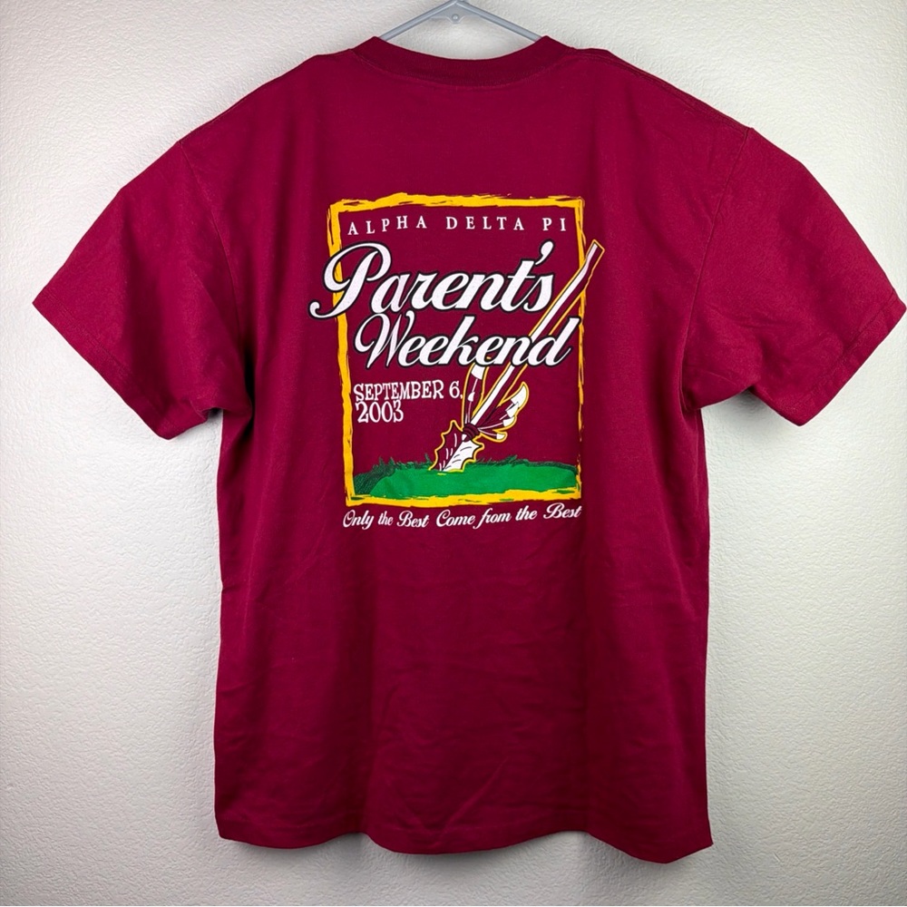 Alpha Delta Pi Shirt Parents Weekend 2003 Florida State University Red Adult XL